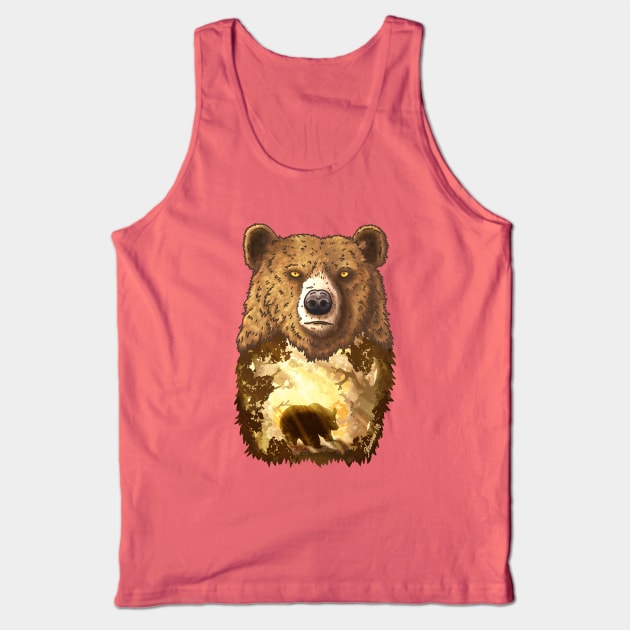 Brown Bear Tank Top by DVerissimo